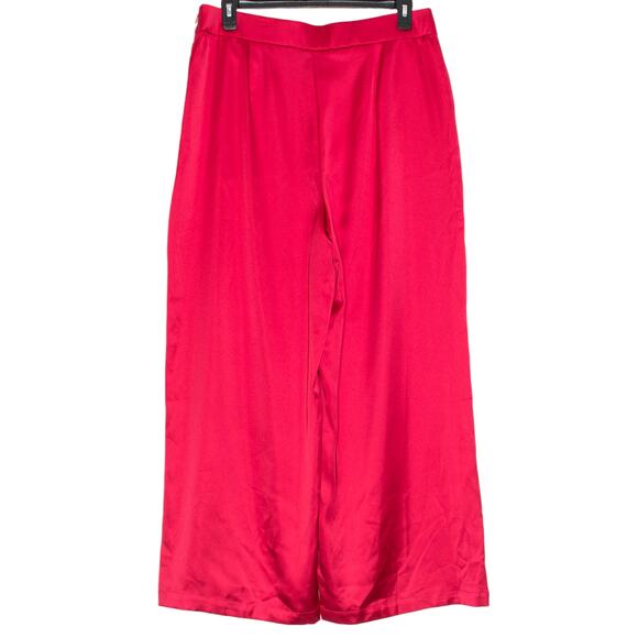 NEW INC Dress Pants Wide Leg High Rise Y2K Palazzo Retro Boho Dressy Bold Red XL - Picture 2 of 9